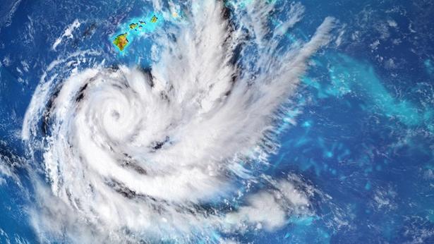 飓风的卫星图像